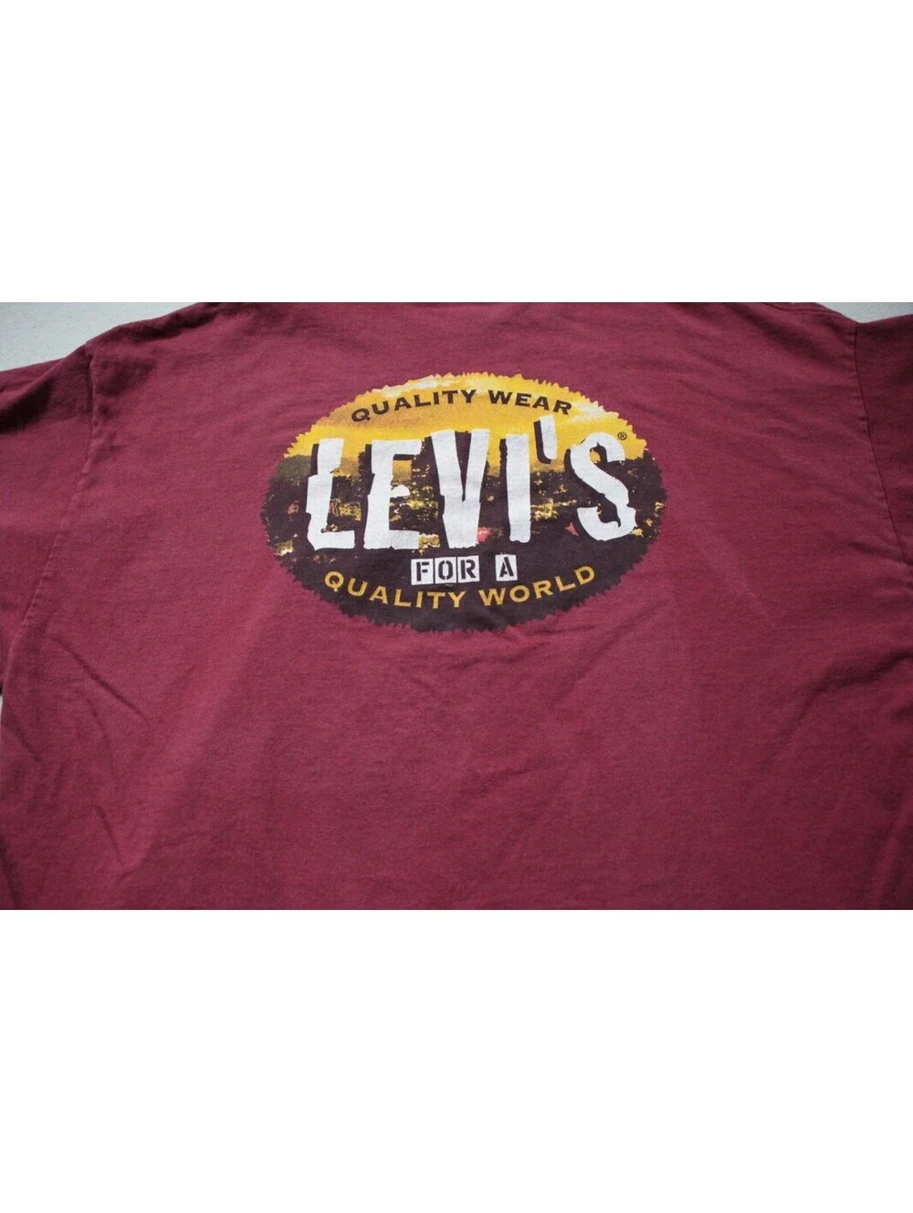 Vintage 90s Levi's Quality Wear For a Quality World T-Shirt XL